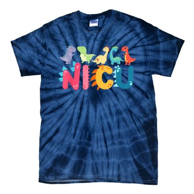 NICU Nurse Dinosaur Neonatal Intensive Care Unit Tie-Dye T-Shirt