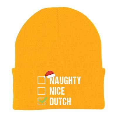 Naughty Nice Dutch Netherlands Santa Christmas Gift Great Gift Knit Cap Winter Beanie