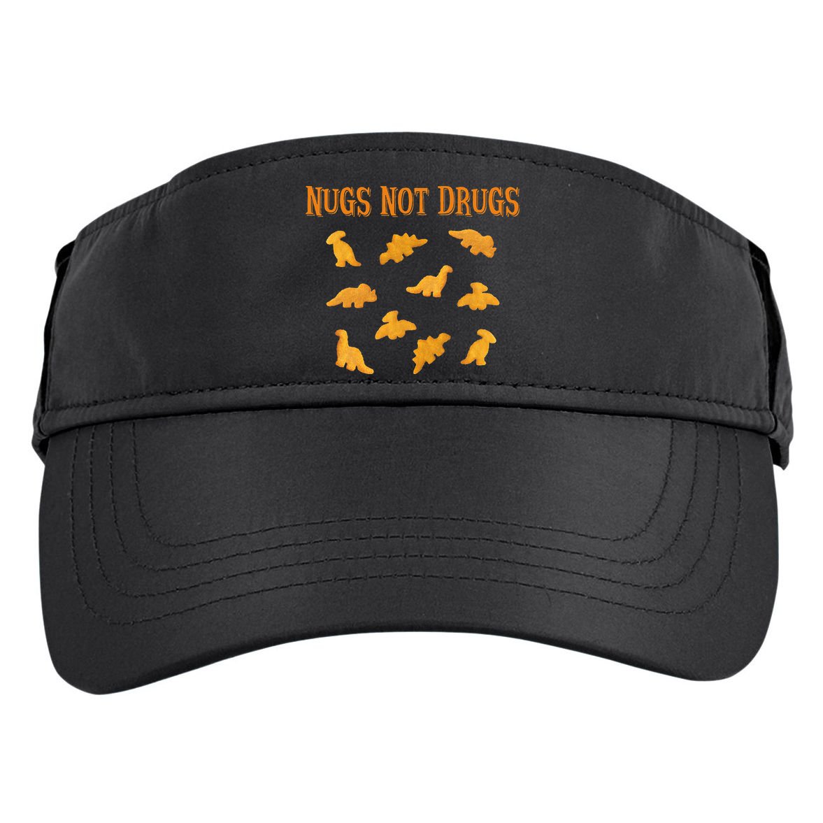 Nugs Not Drugs Dinosaur Chicken Nugget Adult Drive Performance Visor