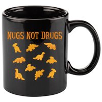 Nugs Not Drugs Dinosaur Chicken Nugget 11oz C Handle Ceramic Mug