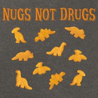 Nugs Not Drugs Dinosaur Chicken Nugget Cotton Canvas Backpack