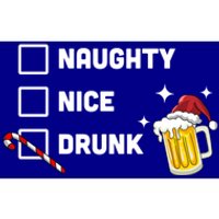 Nice Naughty Drunk Check Christmas Beer Funny Ing Xmas Gift Bumper Sticker