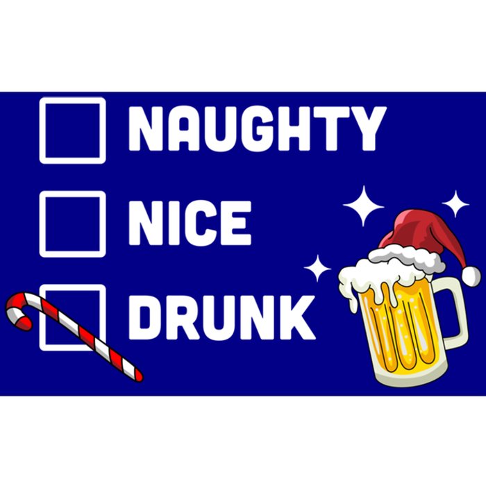 Nice Naughty Drunk Check Christmas Beer Funny Ing Xmas Gift Bumper Sticker