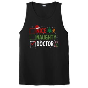 Nice Naughty Doctor Christmas Funny Xmas Santa Hat Gift PosiCharge Competitor Tank