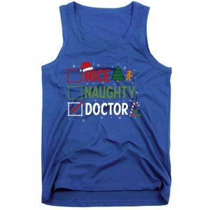 Nice Naughty Doctor Christmas Funny Xmas Santa Hat Gift Tank Top