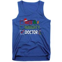 Nice Naughty Doctor Christmas Funny Xmas Santa Hat Gift Tank Top