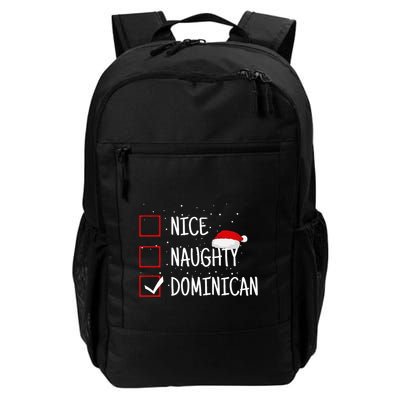 Nice Naughty Dominican Christmas List Dominican Republic Backpack