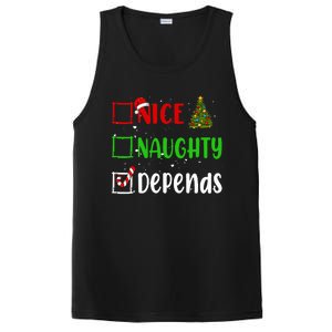 Nice Naughty Depends Christmas List Holiday Xmas 2024 PosiCharge Competitor Tank