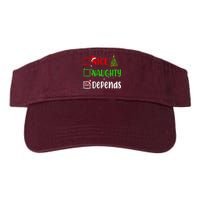 Nice Naughty Depends Christmas List Holiday Xmas 2024 Valucap Bio-Washed Visor