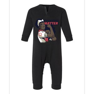 National Nurses Day May 6 Black Nurses Matter Designer Gift Infant Fleece One Piece