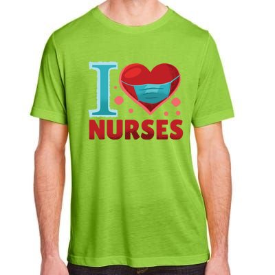 National Nurses Day May 6 I Heart Nurses Gratitude Design Gift Adult ChromaSoft Performance T-Shirt