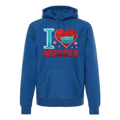 National Nurses Day May 6 I Heart Nurses Gratitude Design Gift Premium Hoodie