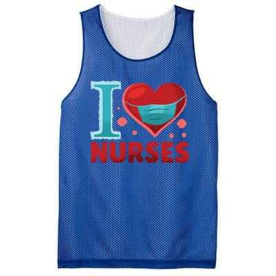 National Nurses Day May 6 I Heart Nurses Gratitude Design Gift Mesh Reversible Basketball Jersey Tank