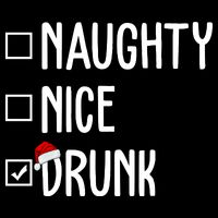 Naughty Nice Drunk Funny Christmas Checklist Tie-Dye T-Shirt