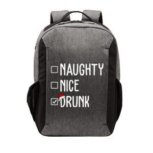 Naughty Nice Drunk Funny Christmas Checklist Vector Backpack