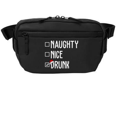 Naughty Nice Drunk Funny Christmas Checklist Crossbody Pack