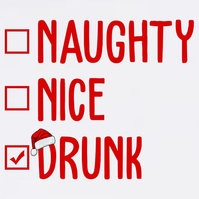Naughty Nice Drunk Funny Christmas Checklist T-Shirt