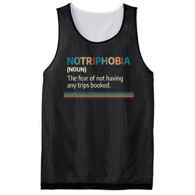 Notriphobia Noun Definition Funny Adventure Travel Lover Mesh Reversible Basketball Jersey Tank