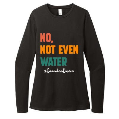 No Not Even Water Ramadan Kareem On Muslims Ramadan Fasting Womens CVC Long Sleeve Shirt