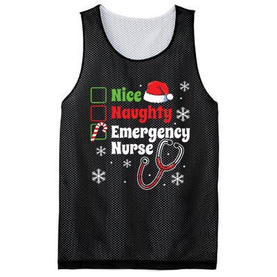 Nice Naughty Emergency Nurse Christmas Er Xmas Mesh Reversible Basketball Jersey Tank