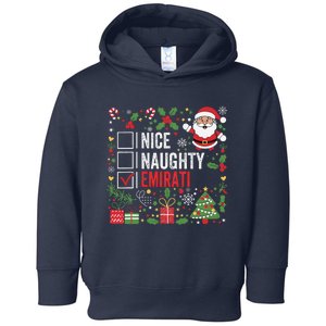 Nice Naughty Emirati Christmas Santa United Arab Emirates Toddler Hoodie