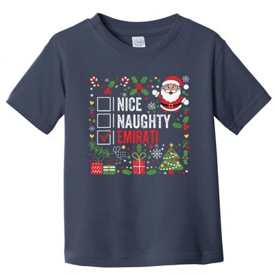 Nice Naughty Emirati Christmas Santa United Arab Emirates Toddler T-Shirt