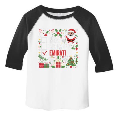 Nice Naughty Emirati Christmas Santa United Arab Emirates Toddler Fine Jersey T-Shirt