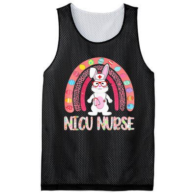 NICU Nurse Easter Nurse Floral Rainbow Bunny Mesh Reversible Basketball Jersey Tank