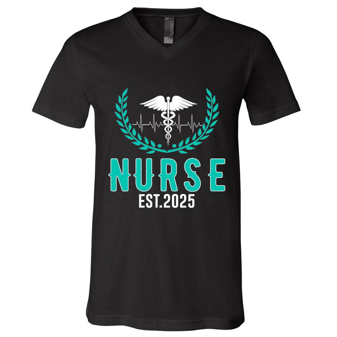 New Nurse Est 2025 Rn Nursing School Graduation Graduate Bsn V-Neck T-Shirt
