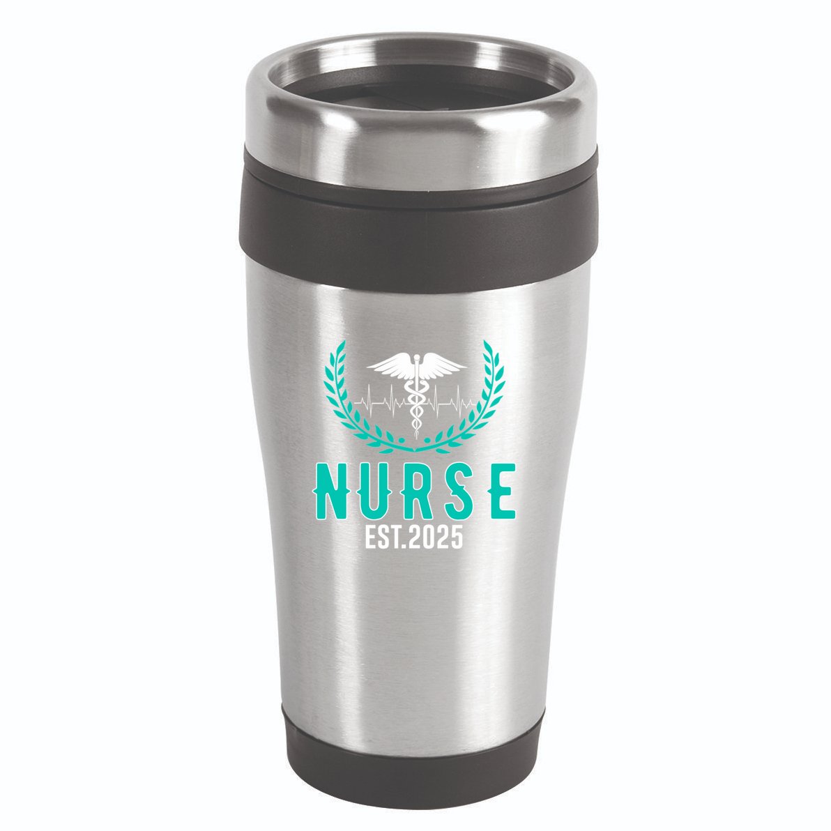New Nurse Est 2025 Rn Nursing School Graduation Graduate Bsn 16oz Travel Tumbler