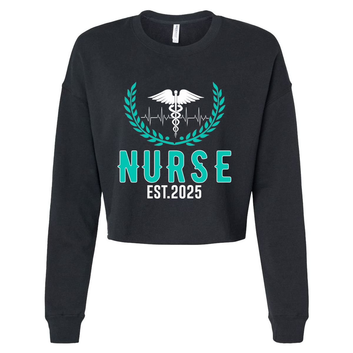 New Nurse Est 2025 Rn Nursing School Graduation Graduate Bsn Cropped Pullover Crew