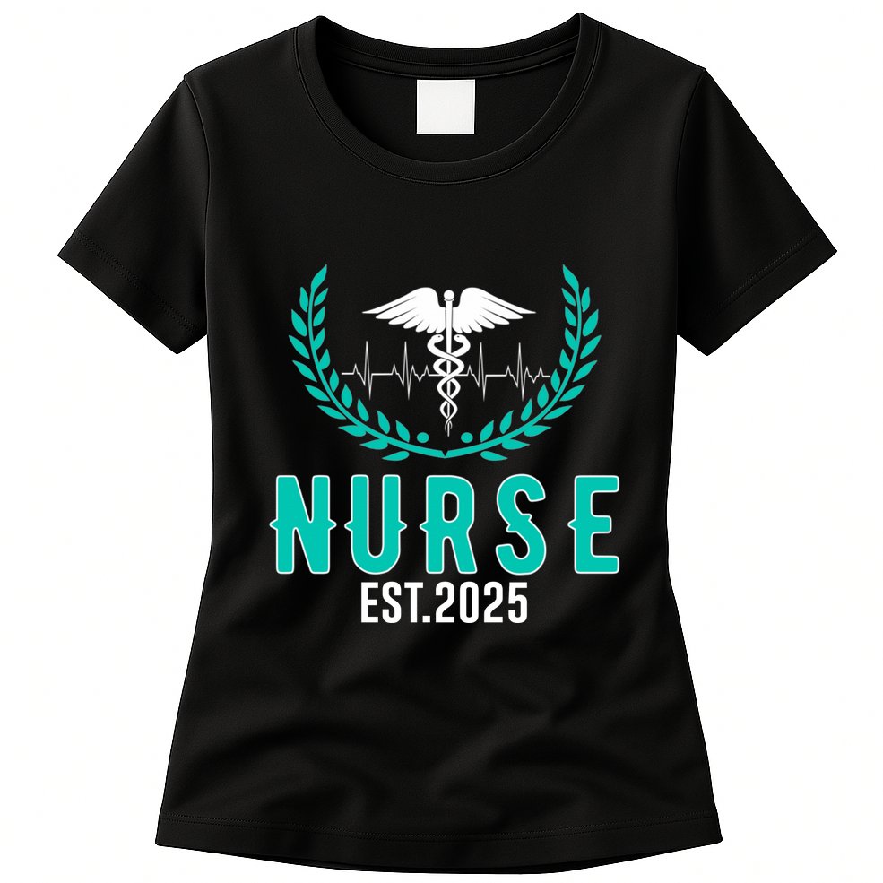 New Nurse Est 2025 Rn Nursing School Graduation Graduate Bsn Womens T-Shirt