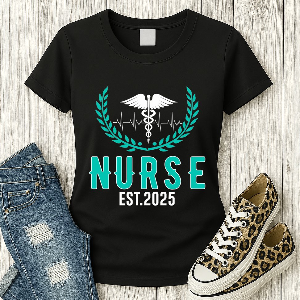 New Nurse Est 2025 Rn Nursing School Graduation Graduate Bsn Womens T-Shirt