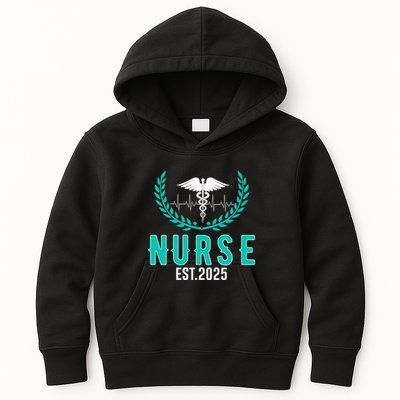 New Nurse Est 2025 Rn Nursing School Graduation Graduate Bsn Kids Hoodie