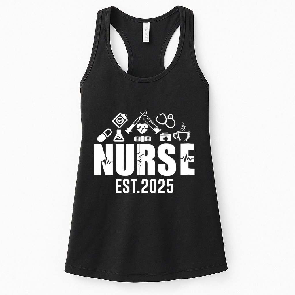 New Nurse Est 2025 Rn Nursing School Graduation Graduate Bsn Womens Tank Top