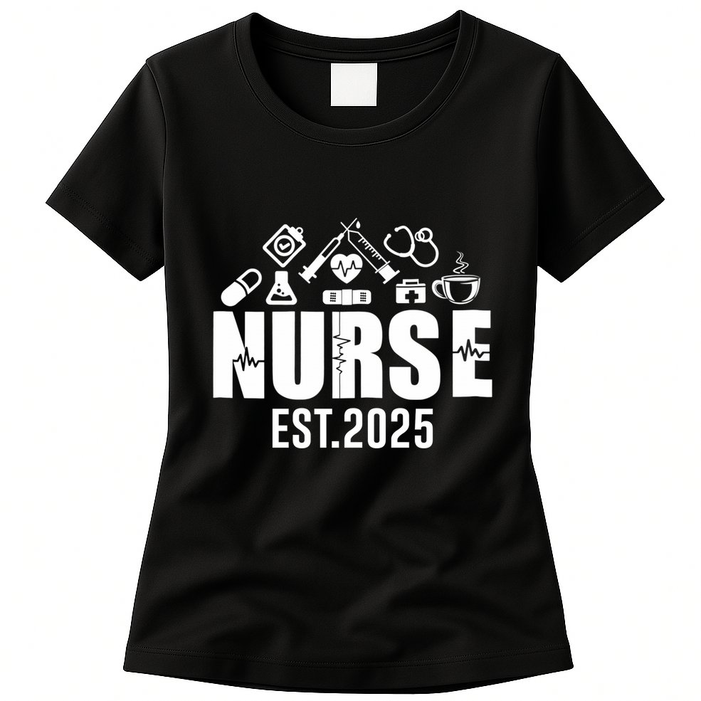 New Nurse Est 2025 Rn Nursing School Graduation Graduate Bsn Womens T-Shirt