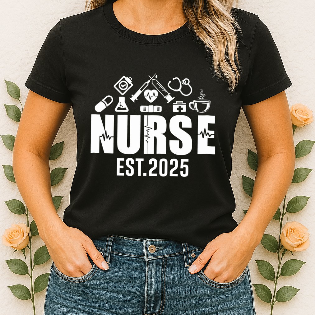 New Nurse Est 2025 Rn Nursing School Graduation Graduate Bsn Womens T-Shirt