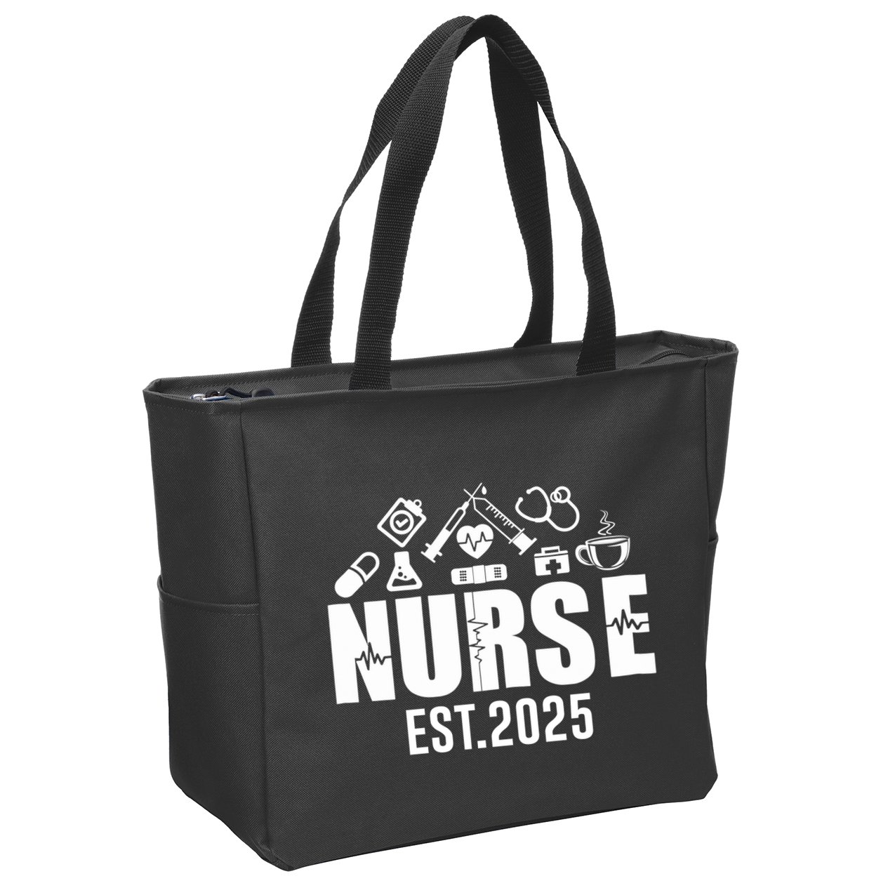 New Nurse Est 2025 Rn Nursing School Graduation Graduate Bsn Zip Tote Bag