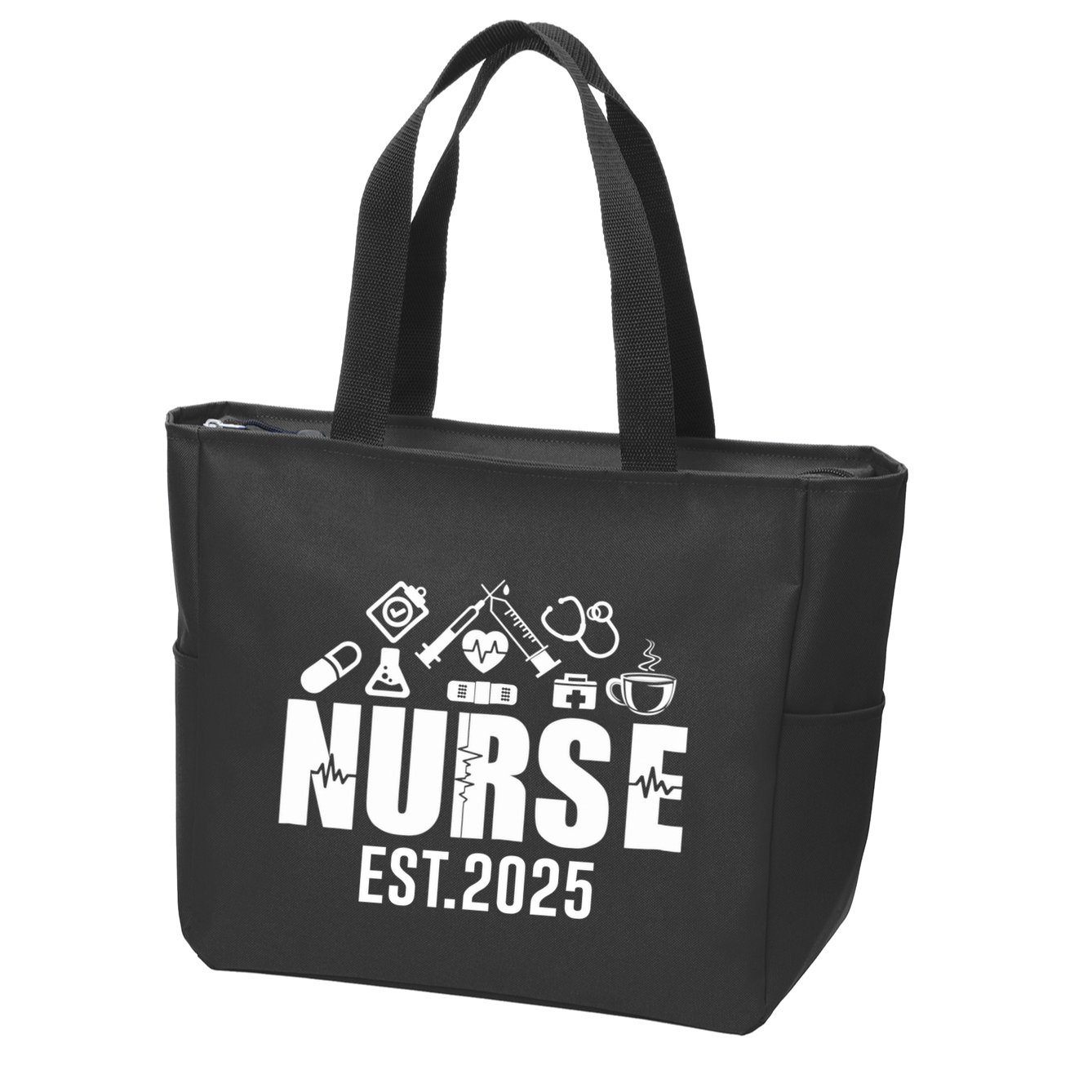 New Nurse Est 2025 Rn Nursing School Graduation Graduate Bsn Zip Tote Bag