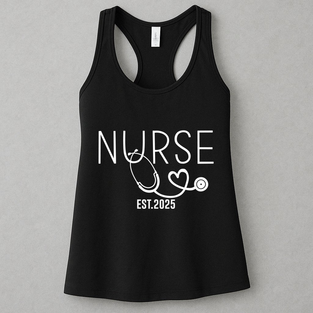 New Nurse Est 2025 Rn Nursing School Graduation Graduate Bsn Womens Tank Top