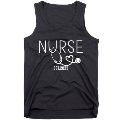 New Nurse Est 2025 Rn Nursing School Graduation Graduate Bsn Tank Top