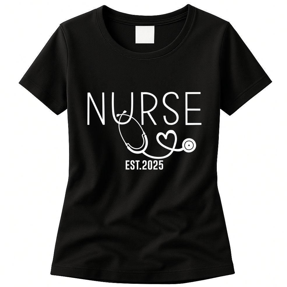 New Nurse Est 2025 Rn Nursing School Graduation Graduate Bsn Womens T-Shirt