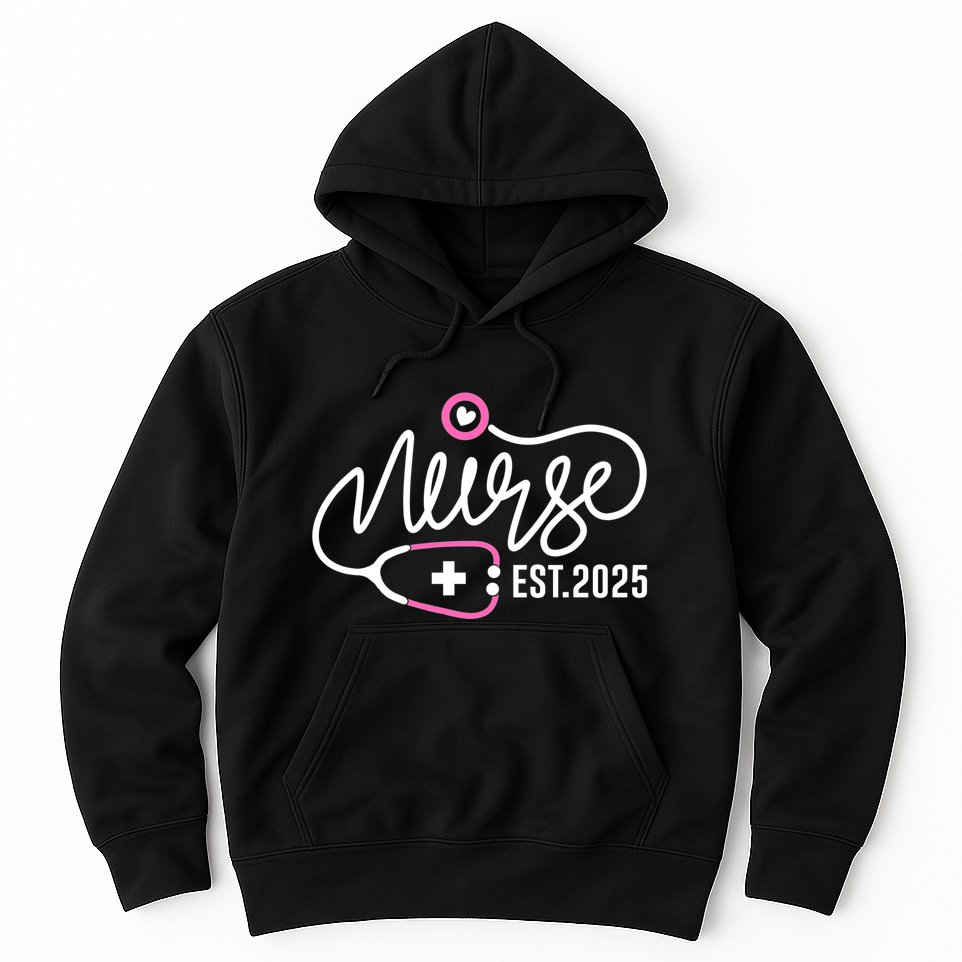 New Nurse Est 2025 Rn Nursing School Graduation Graduate Bsn Hoodie