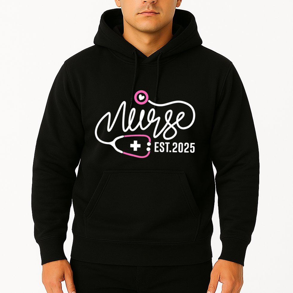 New Nurse Est 2025 Rn Nursing School Graduation Graduate Bsn Hoodie