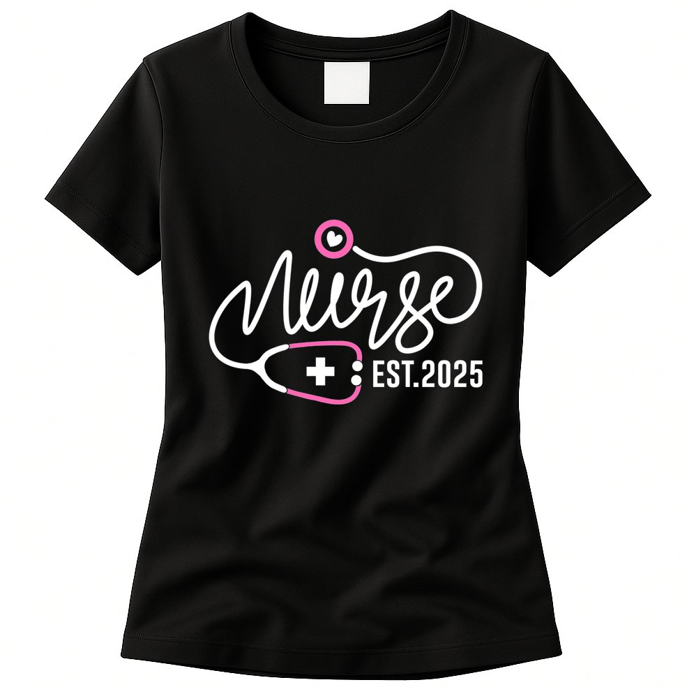 New Nurse Est 2025 Rn Nursing School Graduation Graduate Bsn Womens T-Shirt
