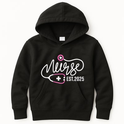 New Nurse Est 2025 Rn Nursing School Graduation Graduate Bsn Kids Hoodie