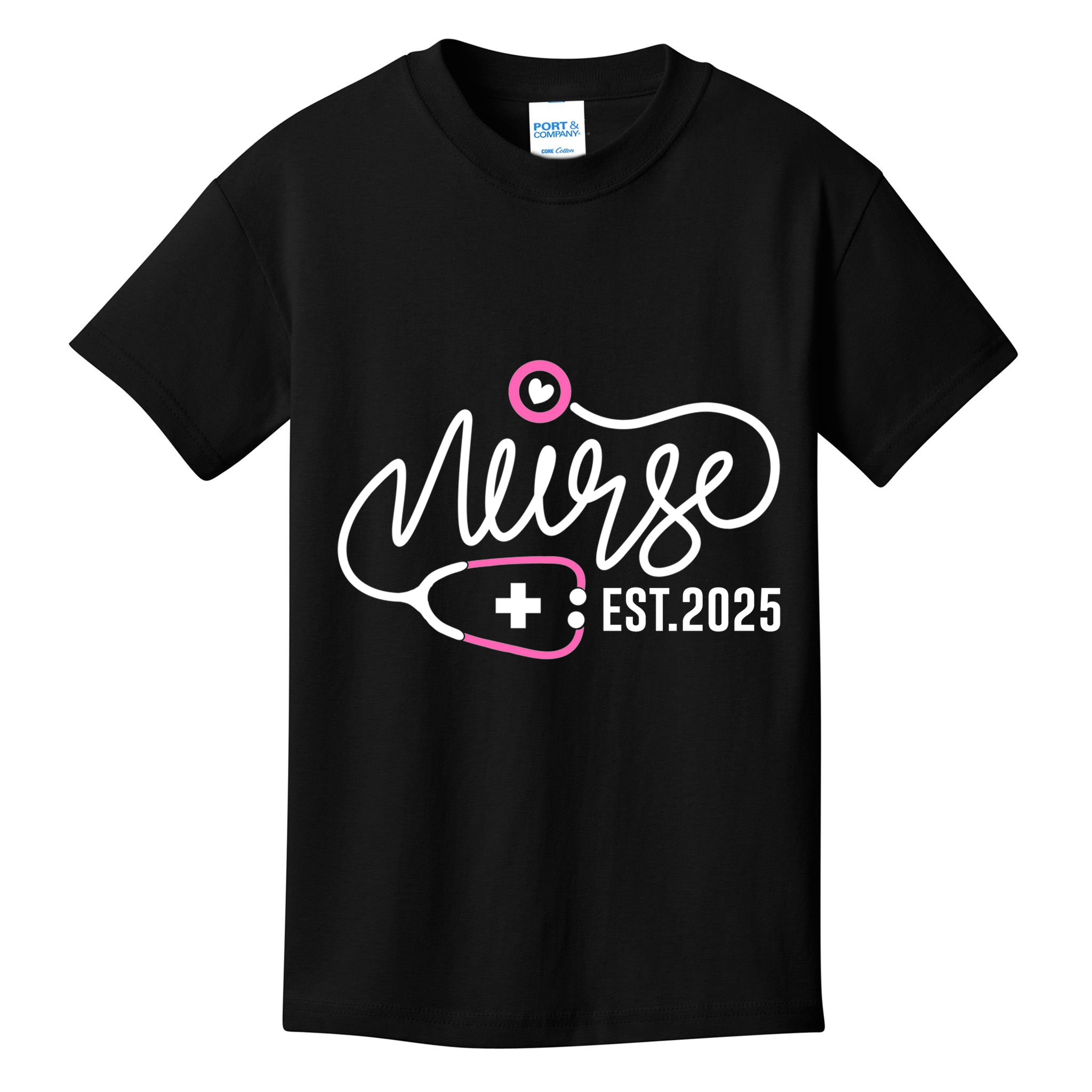 New Nurse Est 2025 Rn Nursing School Graduation Graduate Bsn Kids T-Shirt
