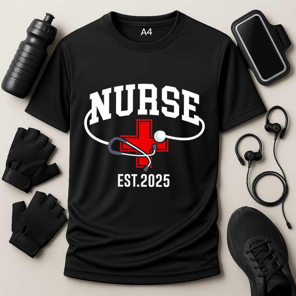 New Nurse Est 2025 Rn Nursing School Graduation Graduate Bsn Cooling Performance Crew T-Shirt
