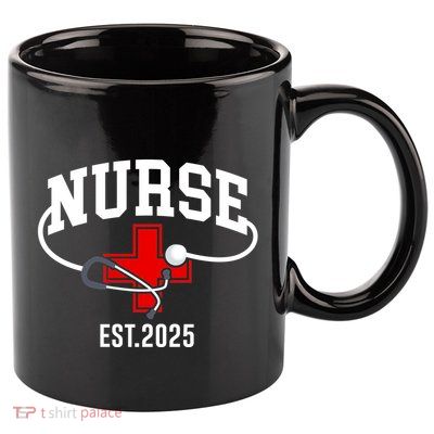 New Nurse Est 2025 Rn Nursing School Graduation Graduate Bsn 11oz C Handle Ceramic Mug