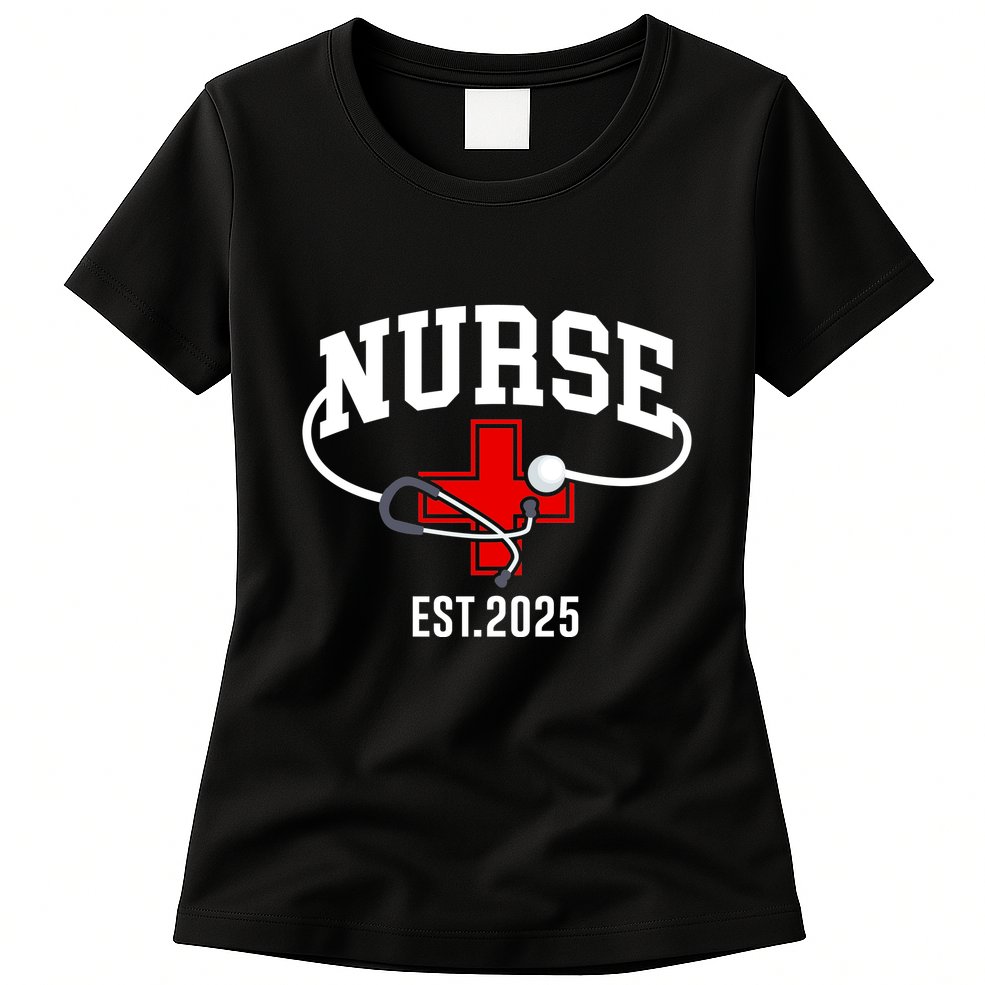 New Nurse Est 2025 Rn Nursing School Graduation Graduate Bsn Womens T-Shirt